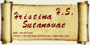 Hristina Šutanovac vizit kartica